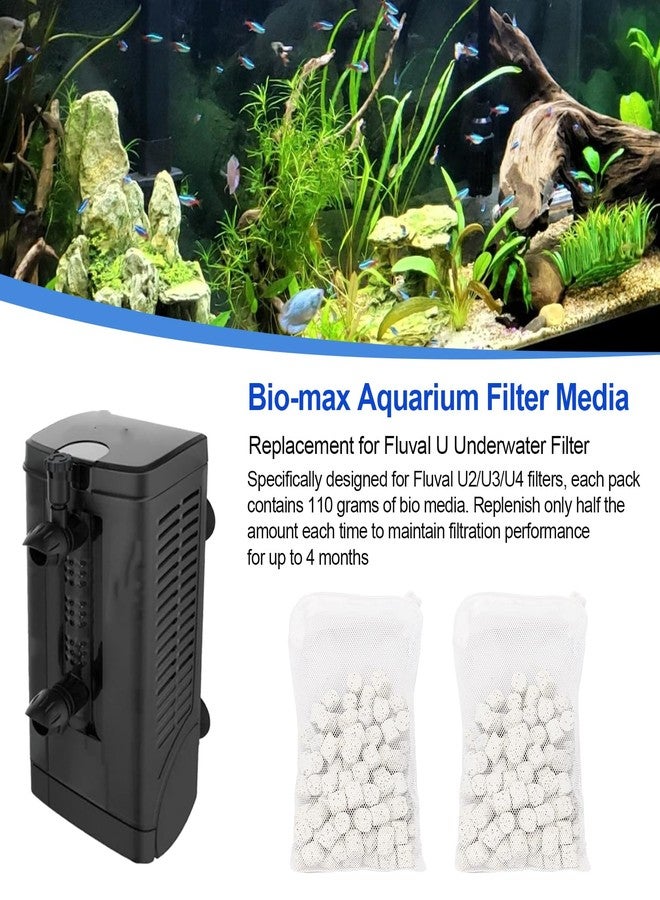 HCLSY 2 Pack of Bio-max Aquarium Filter Media Replacement for Fluval U Underwater Filter, 3.88Oz/110g Bio Ceramic Rings Filter Media for U2/U3/U4 Filters - Image 3